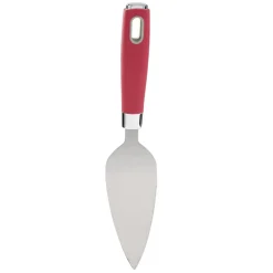 Pelle à tarte inox manche polypropylène rouge