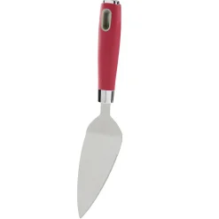Pelle à tarte inox manche polypropylène rouge