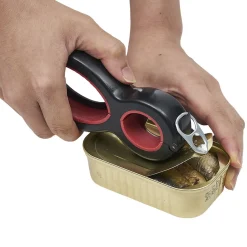 Pince multifonction 6en1 ouvre bouteille et bocal noir et rouge