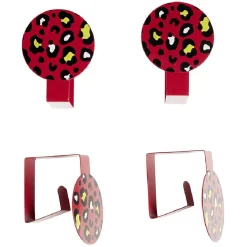 Pince nappe fantaisie métal x4 - 7x5,5xH4cm