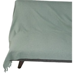 Plaid à franges nid d'abeille vert clair