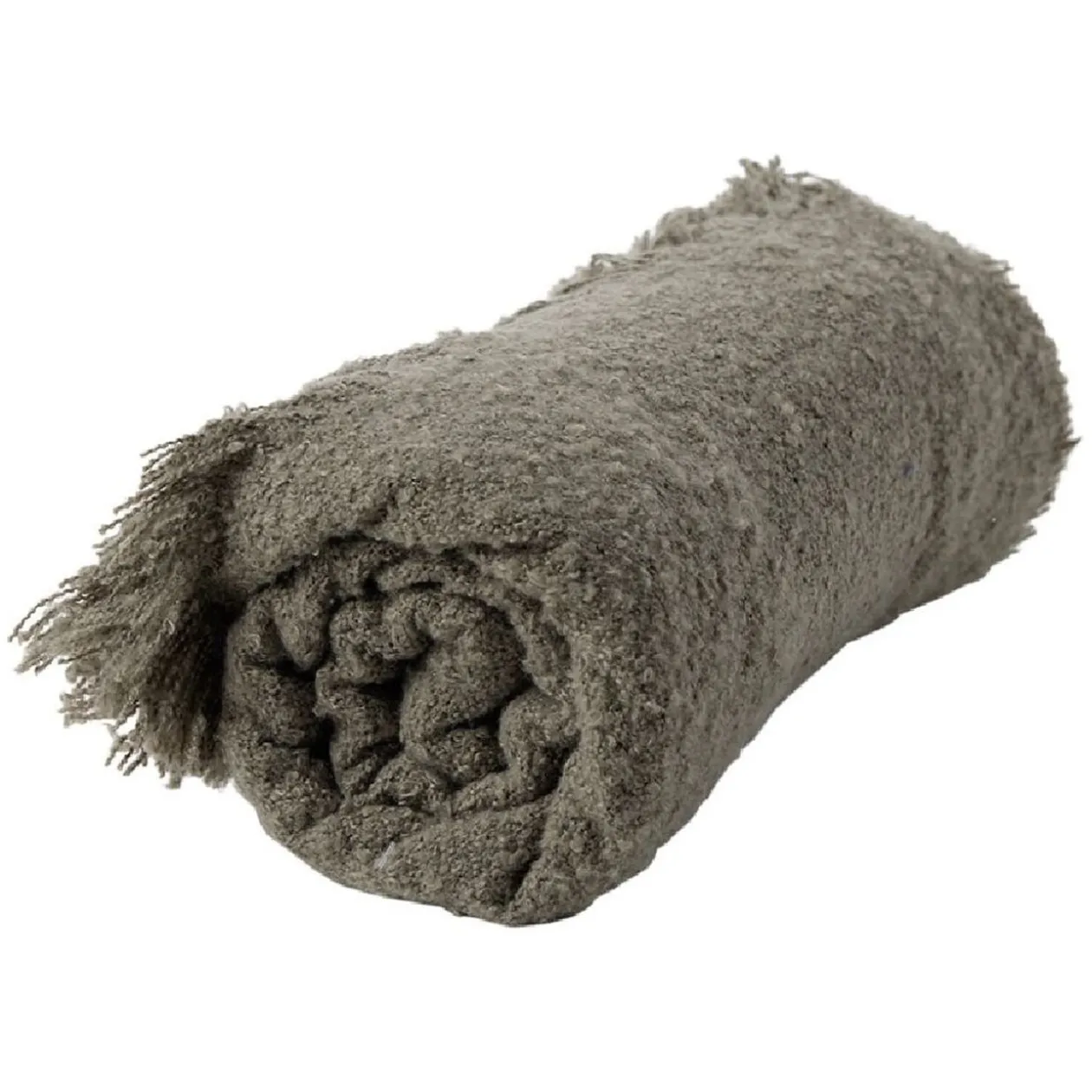 Plaid bouclette doux 130x160cm gris