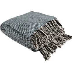 Plaid coton à franges