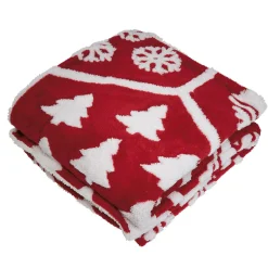 Plaid de Noël Jacquard Sherpa 3 coloris