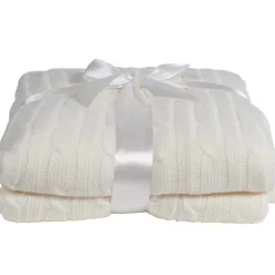 Plaid double face crème