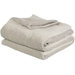 Plaid en flanelle avec relief uni 130x160 cm