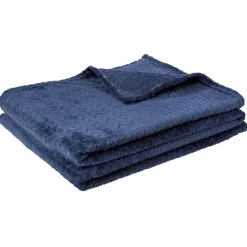 Plaid en flanelle effet jacquard 150x200 cm