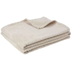 Plaid en flanelle effet jacquard 150x200 cm