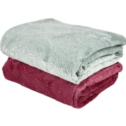 Plaid en polyester et flanelle