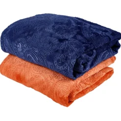 Plaid en polyester et flanelle