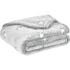 Plaid enfant gris ou rose avec étoiles phosphorescentes