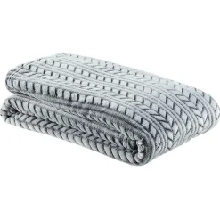 Plaid flanelle à motifs gris