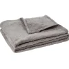 Plaid flanelle embossé gris 130x160cm design wording et cashmere
