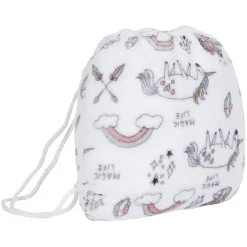 Plaid flanelle sirène pour enfant avec sac de rangement