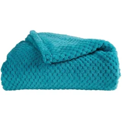 Plaid gaufré uni polyester