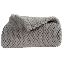 Plaid gaufré uni polyester