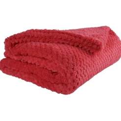 Plaid gaufré uni polyester