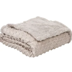 Plaid gris sherpa embossé