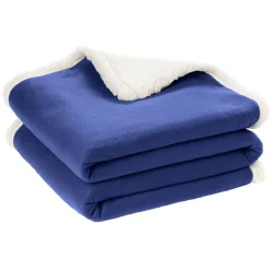 Plaid polaire dos sherpa 152x127 cm