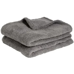 Plaid polaire gris 130x160cm