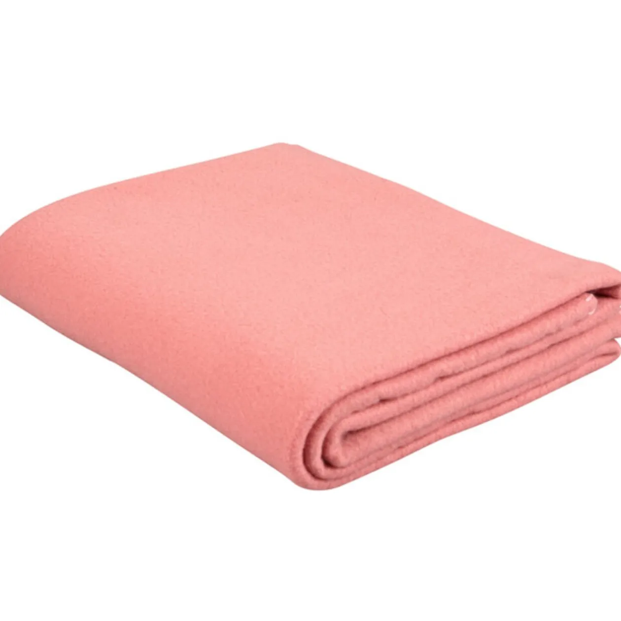 Plaid polaire uni rose