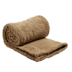 Plaid sherpa brun L130x160cm