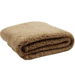 Plaid sherpa brun L130x160cm