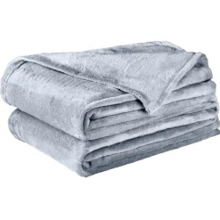 Plaid uni gris clair