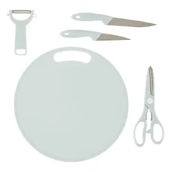 Planche à découper + 4 ustensiles de cuisine