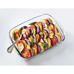 Plat à four rectangulaire verre transparent