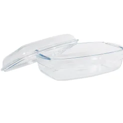 Plat à four rectangulaire transparent 6,5 L