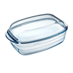 Plat à four rectangulaire transparent 6,5 L
