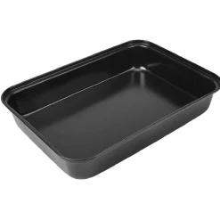 Plat à four rectangulaire noir x3