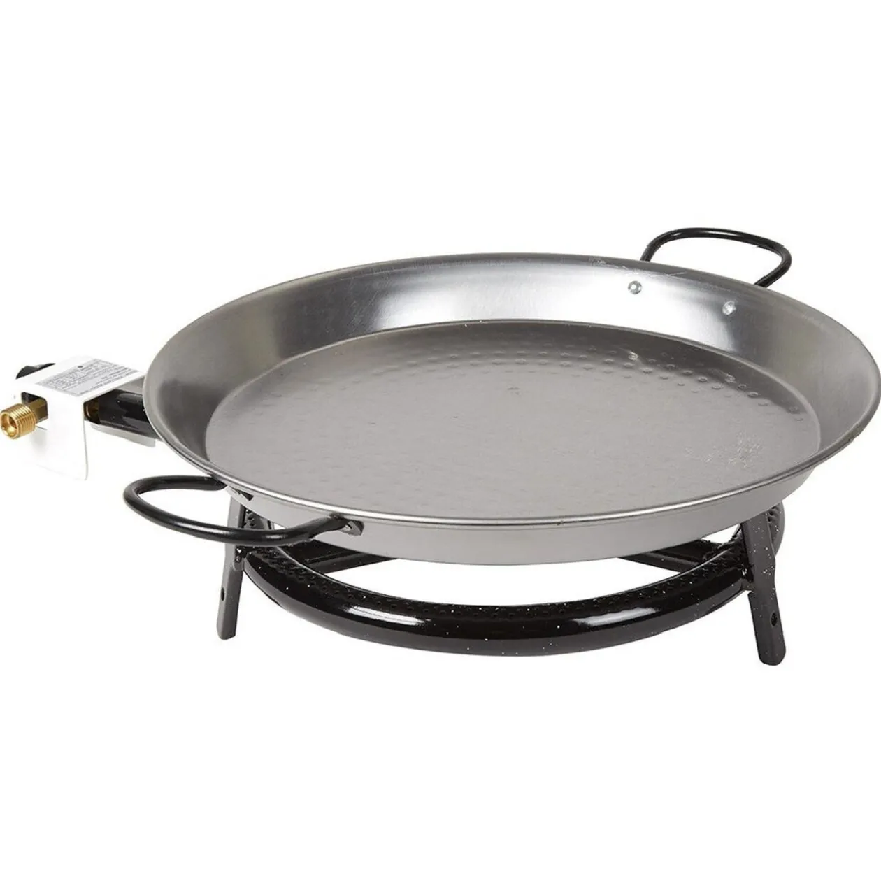 Plat à paella ø 40 cm avec réchaud gaz et trépied H66 cm