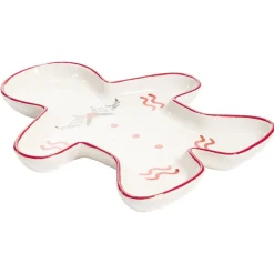 Plat de service en céramique forme bonhomme