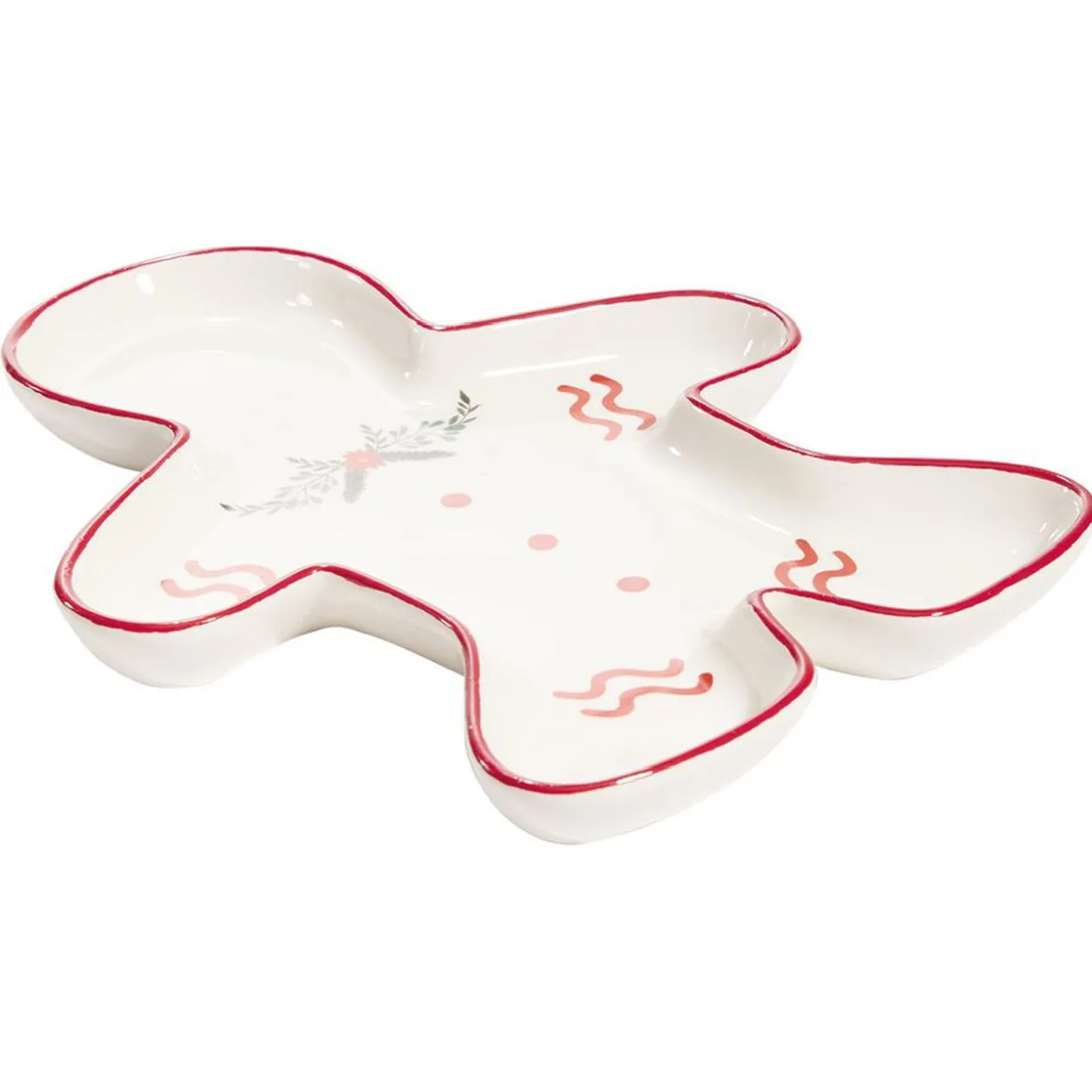 Plat de service en céramique forme bonhomme