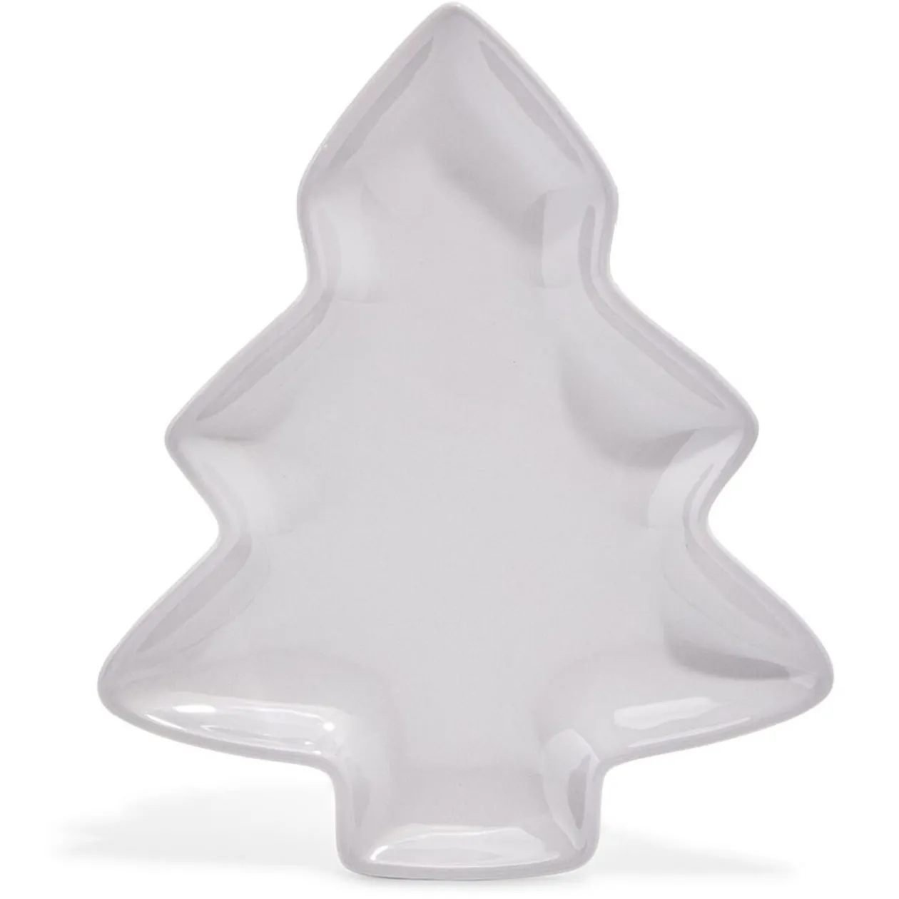 Plat en grès forme sapin de Noël