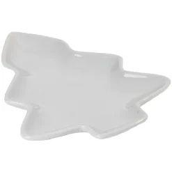 Plat en grès forme sapin de Noël