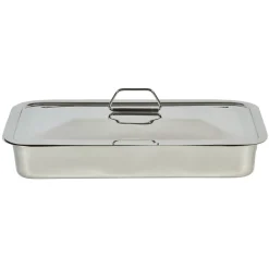 Plat inox XXL avec couvercle