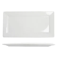 Plat rectangulaire blanc
