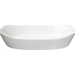 Plat rectangulaire en opale couleur blanc 30x22cm