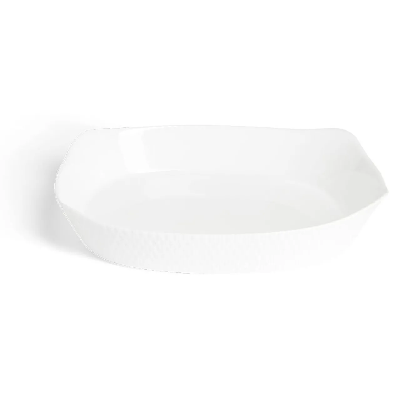 Plat rectangulaire 22x30cm Luminarc contour relief blanc