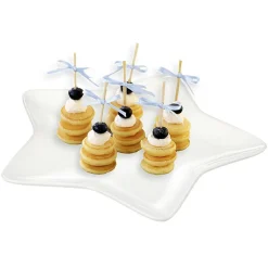 Plat service étoile porcelaine