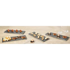 Plateau à apéritif ardoise x4