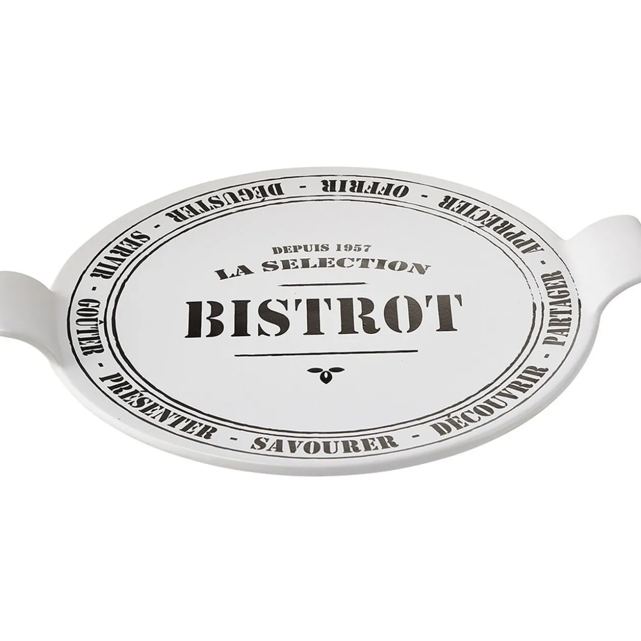 Plateau à fromage noir et blanc