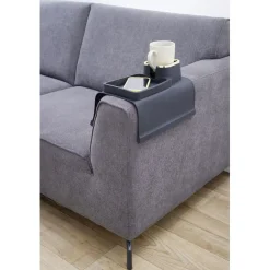 Plateau accoudoir canapé support verre et télécommande 42,5x32xH7cm