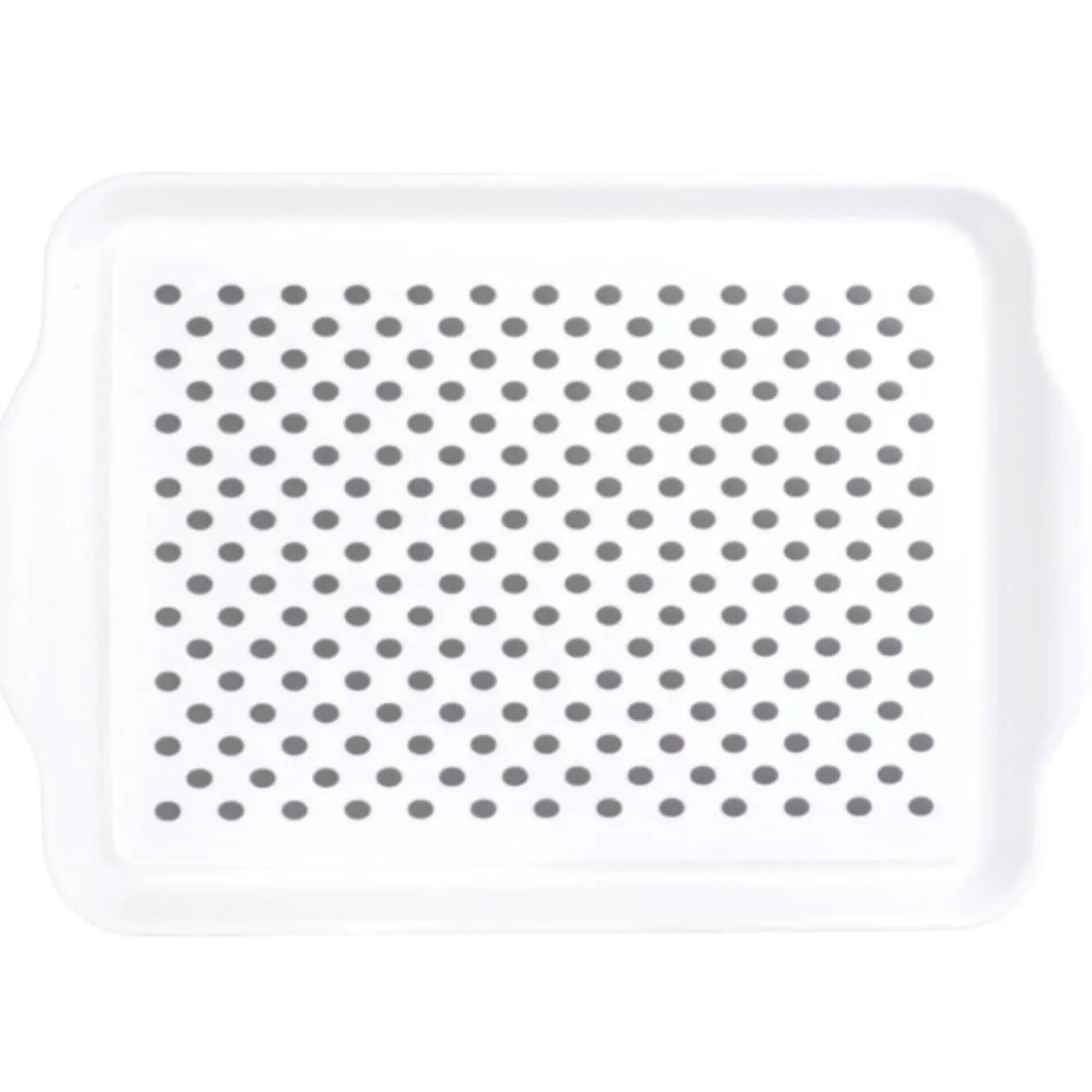 Plateau antidérapant blanc et gris