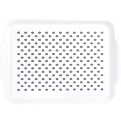 Plateau antidérapant blanc et gris