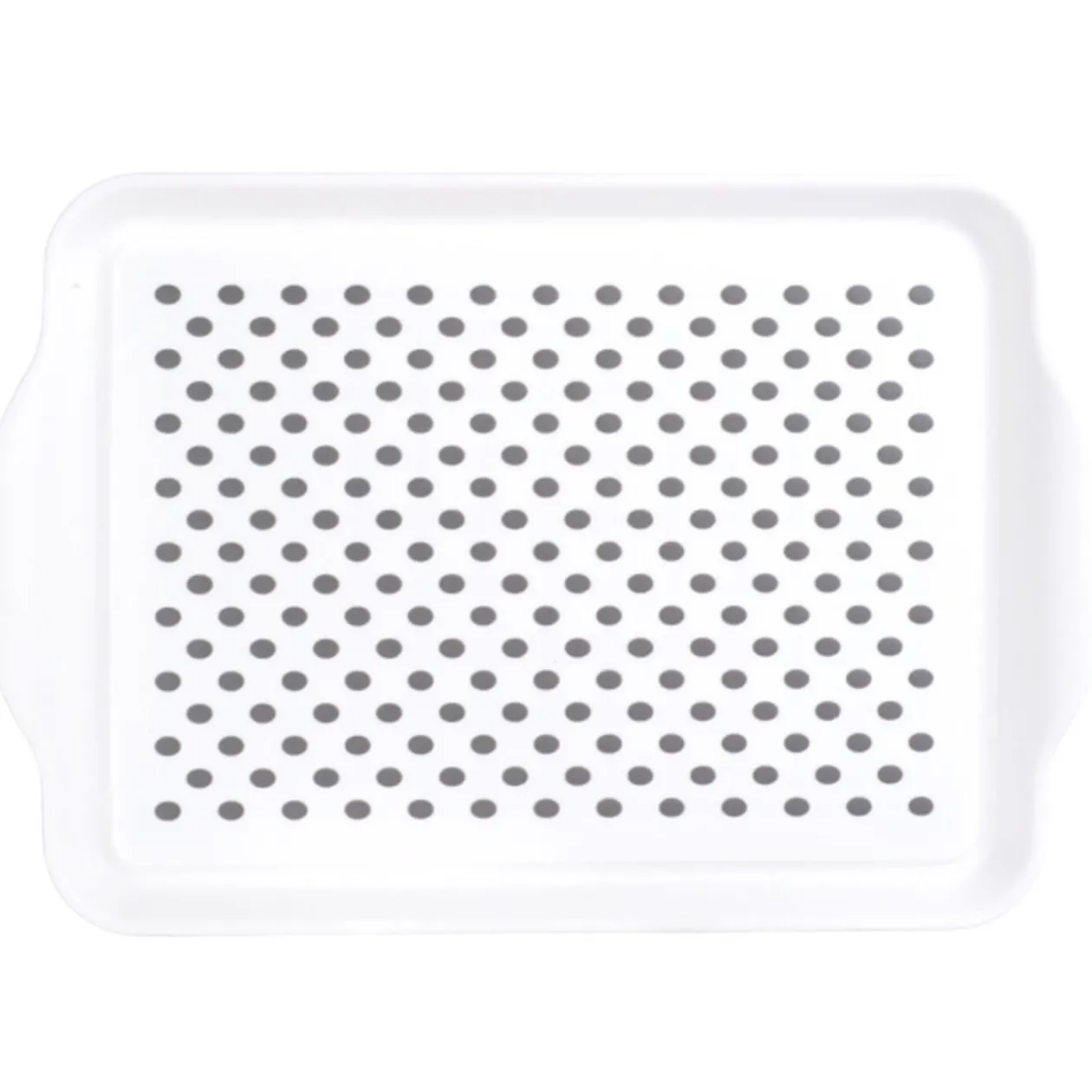 Plateau antidérapant blanc et gris