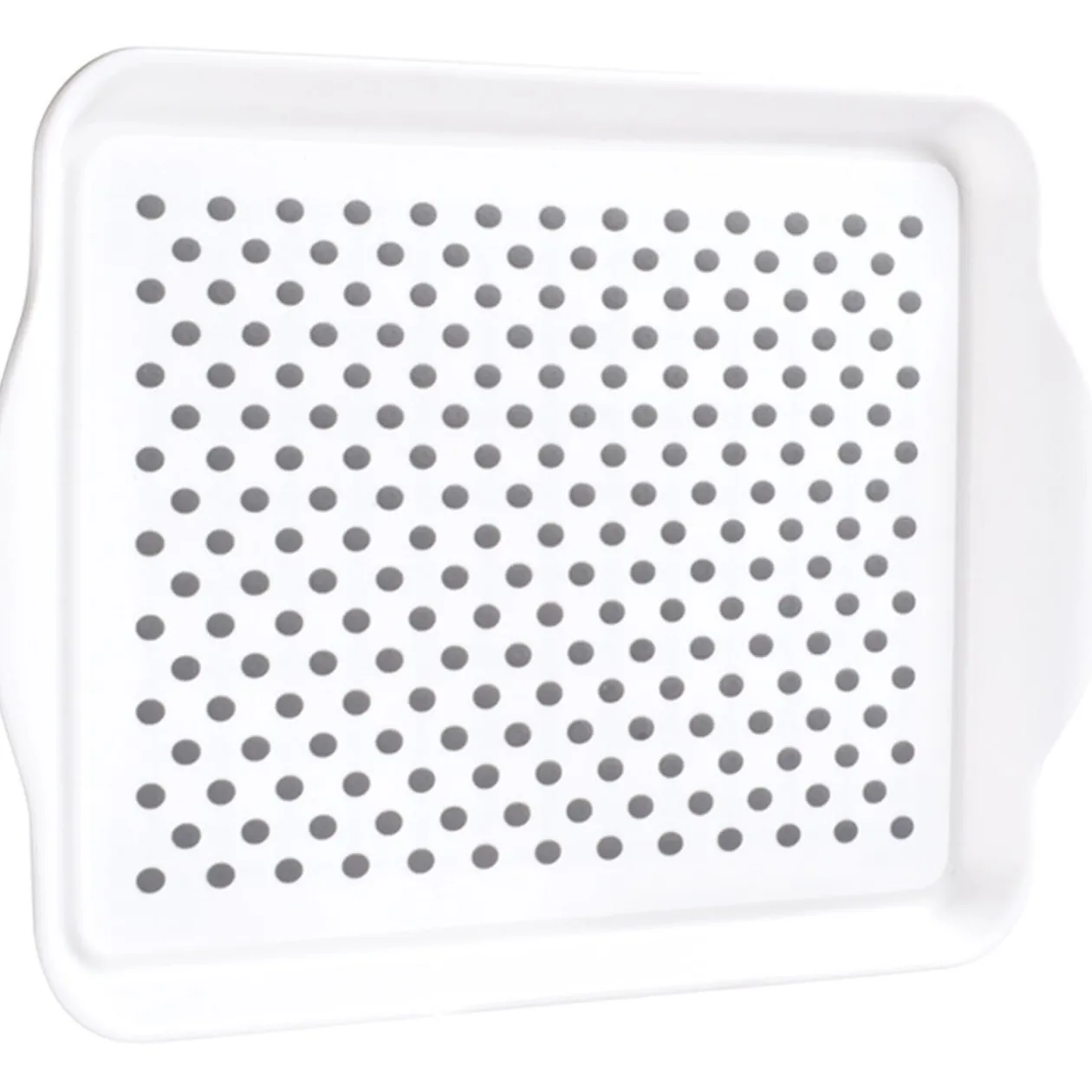 Plateau antidérapant blanc et gris